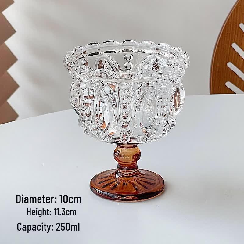 ZISIZ French Retro Embossed Champagne Glass