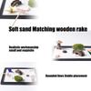 Zenes Garden Set for Desk with Rakes,Sand,Round Base,Miniature Pagoda Figure,Small Bridge Japanese Zenes Sand Garden