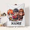 Custom Name Wolf Flannel Blanket Throw Blanket Soft Warm Sofa Bed Home Decor Unique Gift