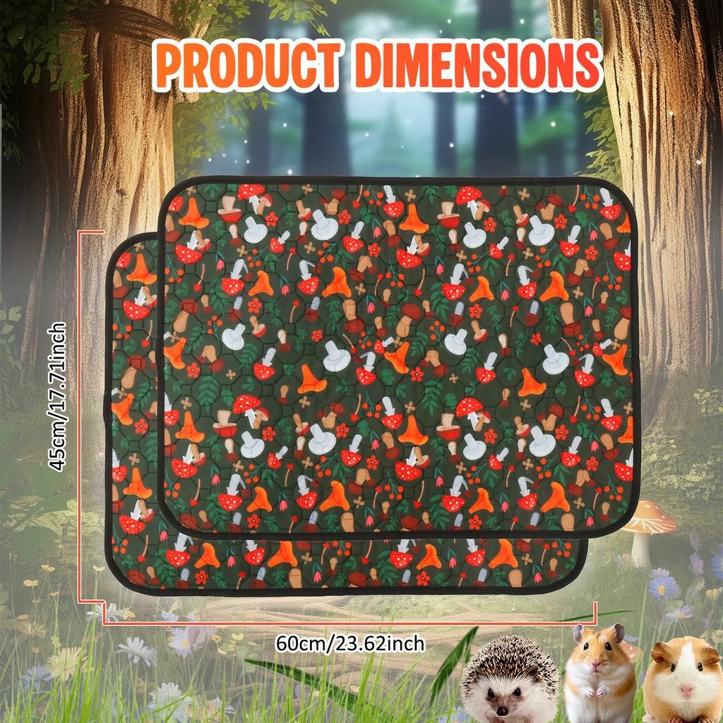 2Pcs Guinea Pig hamster Cage Liner Pee Pad Washable Waterproof Chastity Cage Urinary Pad Pets Small Animals bed cover Diaper Pad