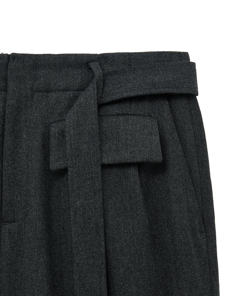 NOIRER Six-Pocket Wide Slacks (Charcoal)