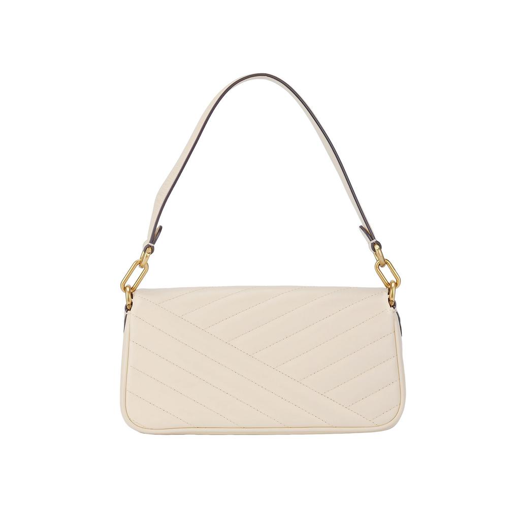 Tory Burch Tory Burch Kira Sheepskin Baguette Bag Shoulder Bag Small Women's Cream White 90456-122