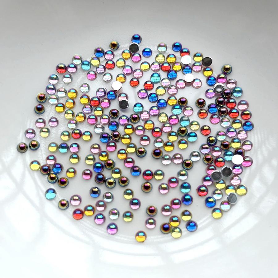 

200 шт. красивые 3 мм смешанные полукруглые стразы для ногтей «сделай сам», декоративные аксессуары для изготовления ювелирных изделий разноцветный