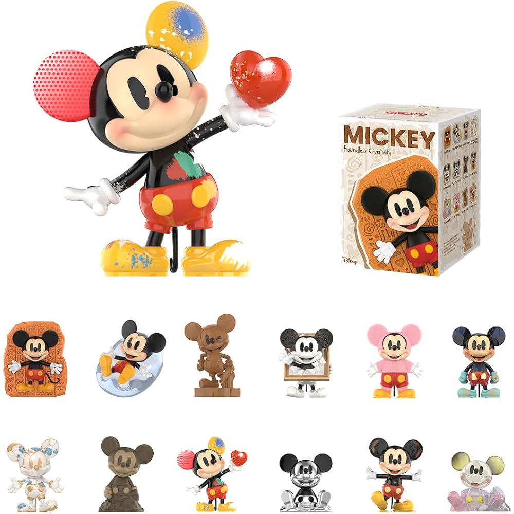Pop Mart Disney Mickey Boundless Creativity Series Blind Box Figure Collectible Toy Original Character 1 Piece