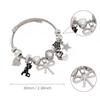 Stainless Steel Cat Bowknot Star Charm Bracelet For Fashion Casual Wear