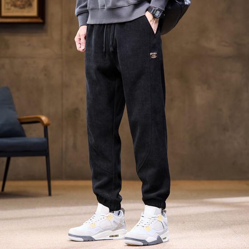 Men's Corduroy Straight-Leg Sweatpants