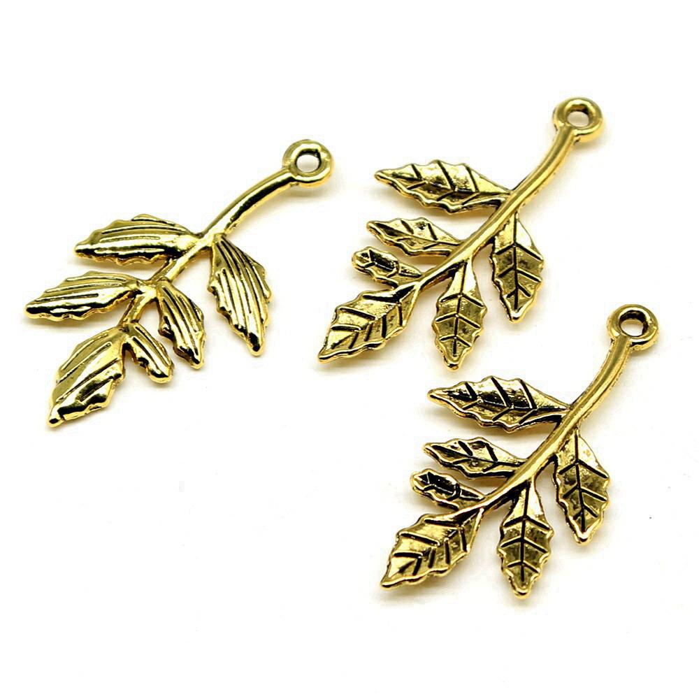 Filigree Leaf Charms Antique Alloy Pendants For Nature Inspired Jewelry