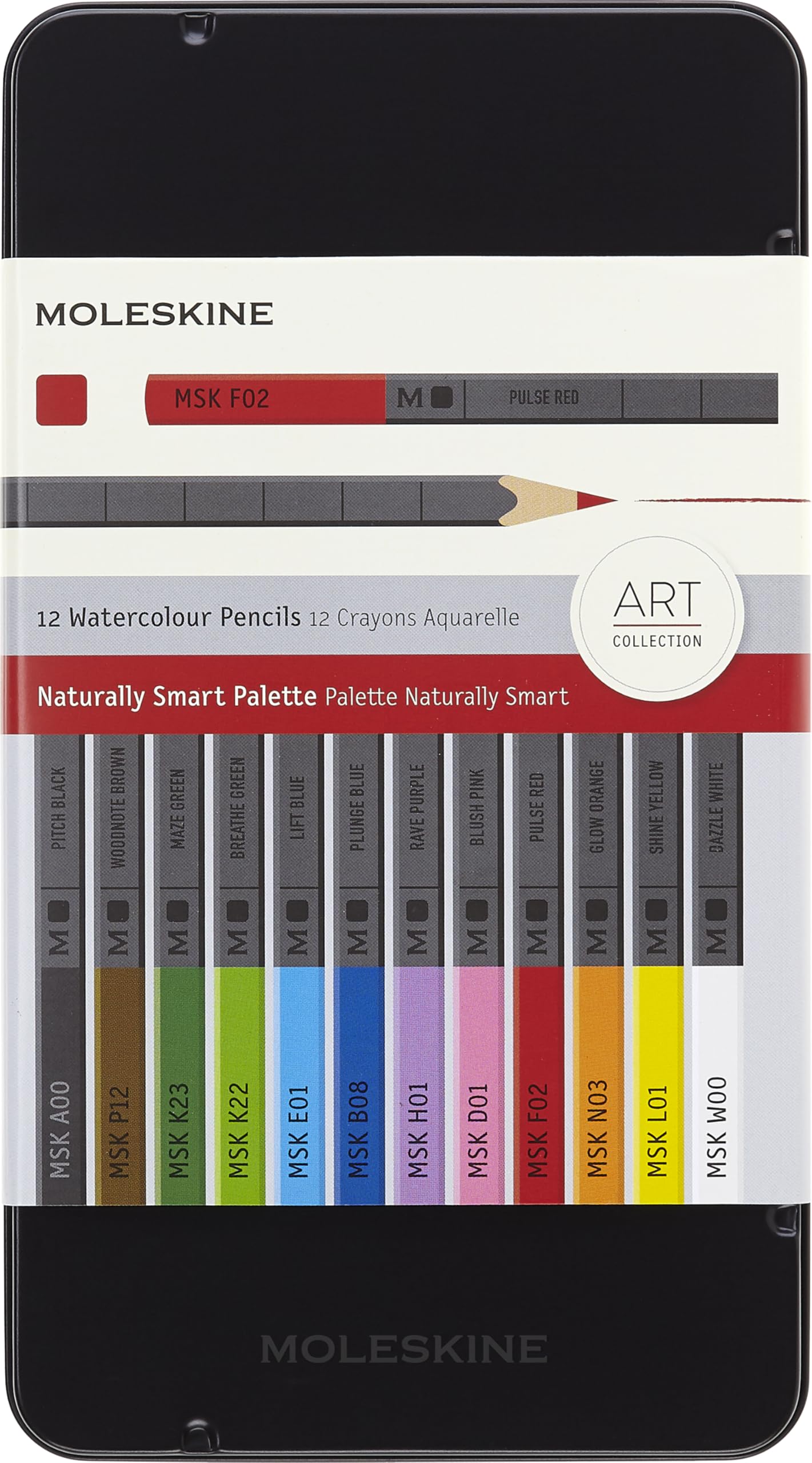 

Moleskine Writing Naturally Smart Watercolor Pencil, 12 Colors, EW7P12COLA