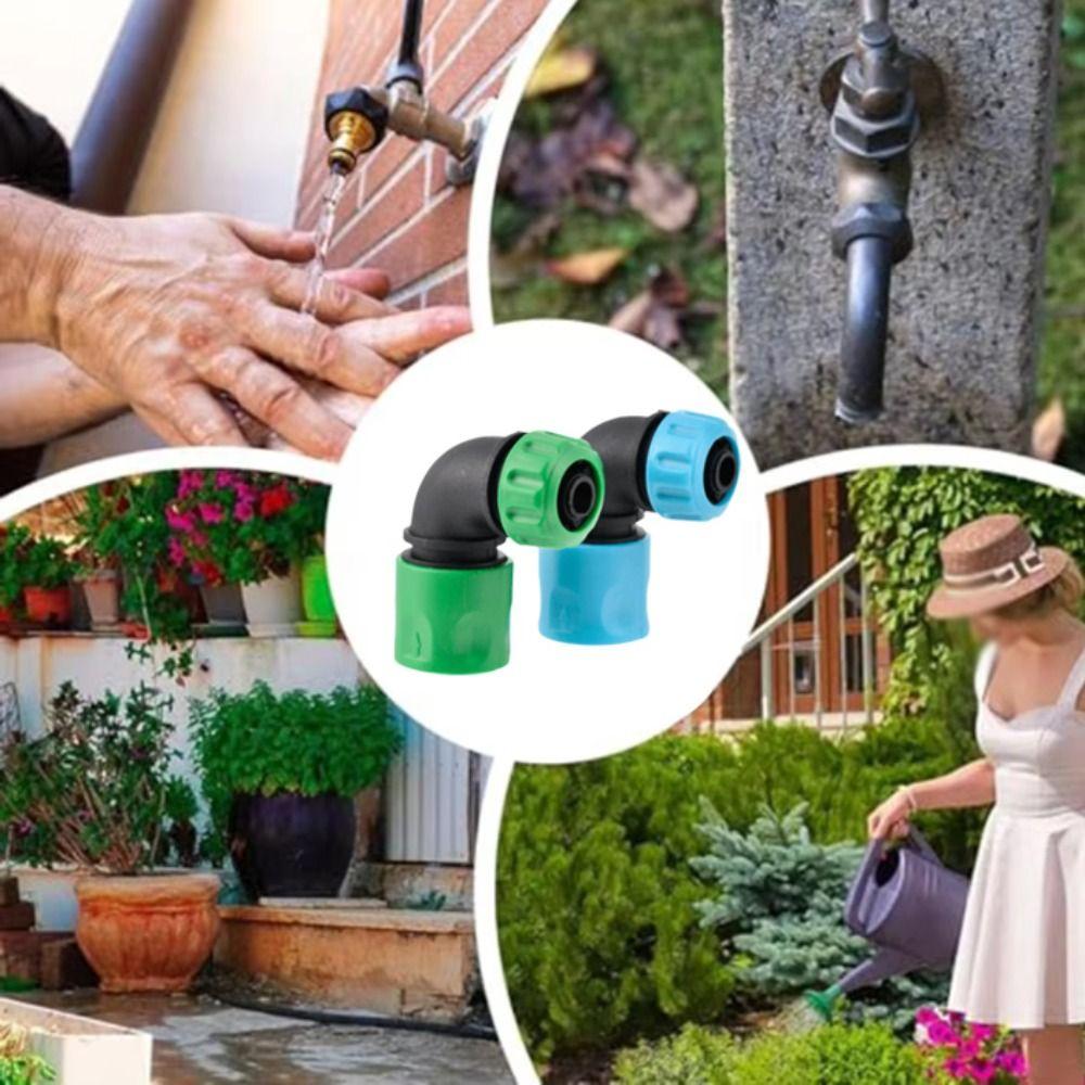 ABS Material Water Hose Elbow 90° Elbow Quick Connect Garden Irrigation Hose Adapter 16mm Size Pipe Fitting Hose Adapter