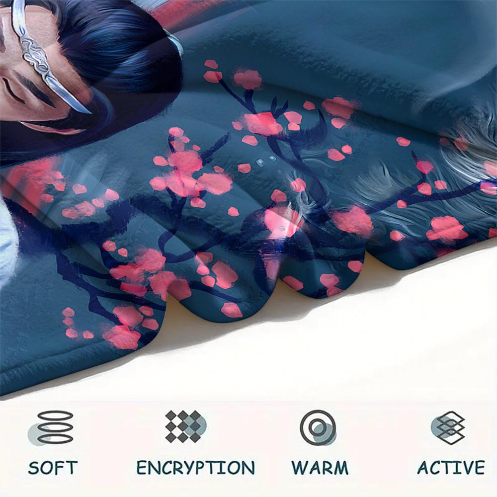 1Pc The Untamed Print Flannel Blanket, High quality Comfortable for All Seasons, Home Decor, Warmth and Comfort, Perfect for Christmas Gifts