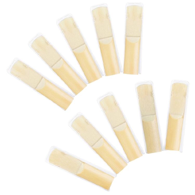 10Pcs Saxophone Reed Wood Altos/Soprano Saxophone Mouthpiece Reed Saxophone Replacement Accessories Easy To Blow