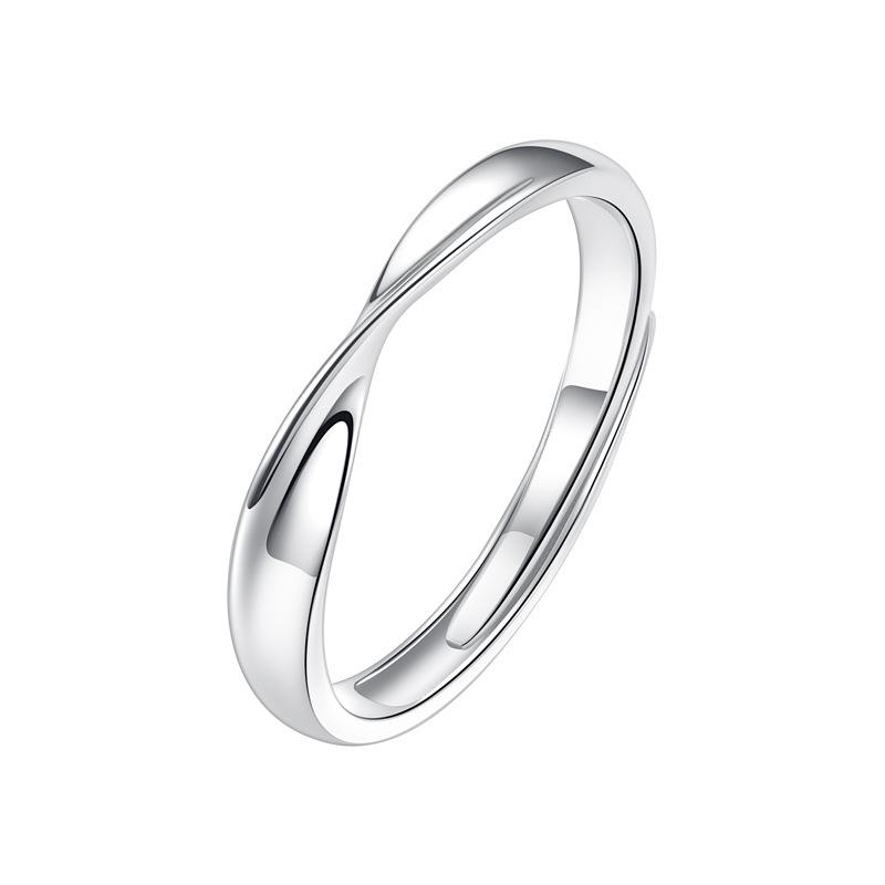 Women's Ferris Wheel Möbius Ring: S925 Sterling Silver with Zircon, Non-Fading, Niche High-End Design, Couple's Rings.