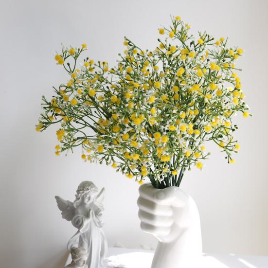 Artificial Gypsophila Flowers Maintenance-Free Faux Flowers Realistic Fake Flowers with Flexible Stems for Home Wedding Party Decor Flower Arrangement
