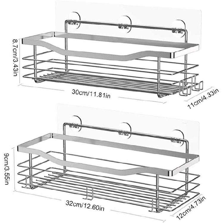 Praktische Duschhalterung Edelstahl Kleberegale für Badezimmerorganisation Rostfrei und Platzsparendes Design