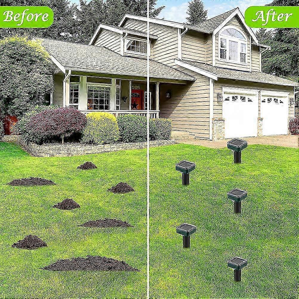 8 Pack of Solar Powered Ultrasonic Snake Repellent for Outdoor Use