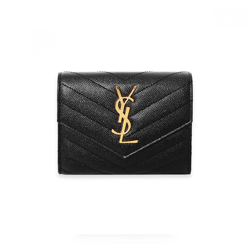 

Saint Laurent Cassandra Monogram Matelass Gold Compact 3 Fold Wallet Bow01 1000 403943 BOW01 1000