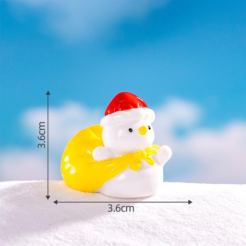 Cartoon Christmas Snowman Reindeer Micro Landscape Ornaments Figurine Miniature Decoration Desktop Diy Home Decoration Gifts