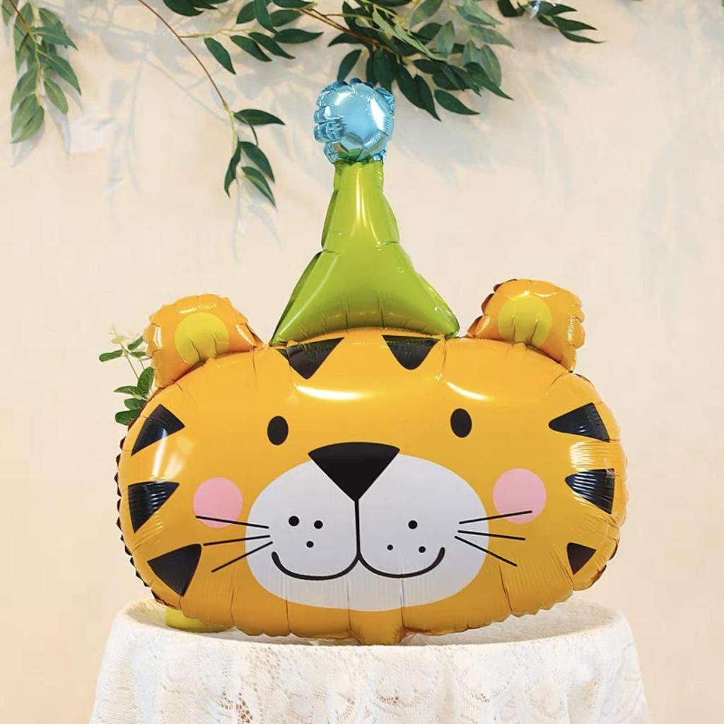 Cartoon Animal Balloons: Elephant, Monkey, Cat - Aluminum Film Birthday Party Decorations