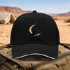 Black Cat Sitting On Moon With Stars Baseball Cap Unisex Adjustable Outdoor Curved Brim Hat