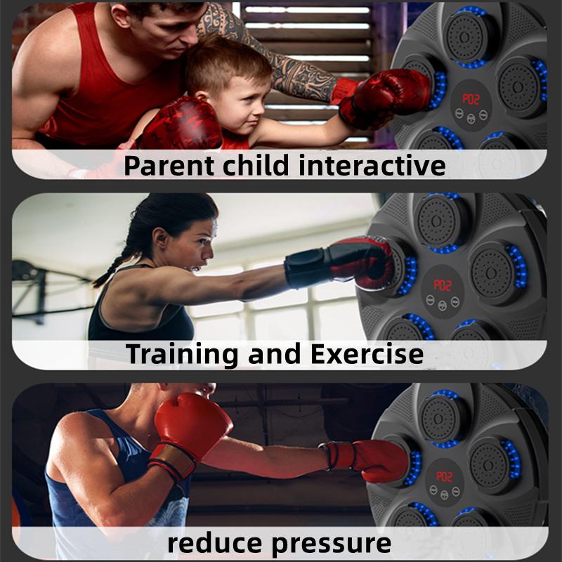 Smart Music Boxing Machine Toy Wall Target LED Lighted Sandbag Relaxing Reaction Training Target for Boxing Active Training Toys