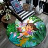 Dora the Explorer2 Round Area Rug,Carpet Rug for Living Room Bedroom Sofa Playroom Decor,Non-slip Floor Mat