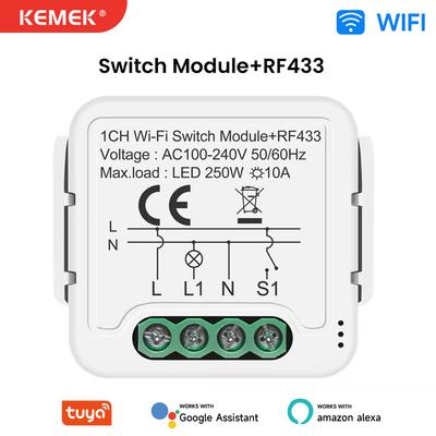 16A WiFi Smarter Schalter mit 2-Wege-Steuerung für Hochleistungsgeräte Tuya Smart Life App Relaismodul
