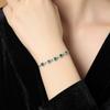 Natural A Jadeite Yang Green Bracelet S925 Sterling Silver Inlaid with Ice Jade Fashion High-end Women's Jewelry Fashion Gifts