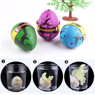 4 Stück Dinosaurier-Eier schlüpfen im Wasser Große Größe Wasserwachsende Tier-Eier Dinosaurier-Wachstumsei Neuheit Lernspielzeug für Kinder Geschenk
