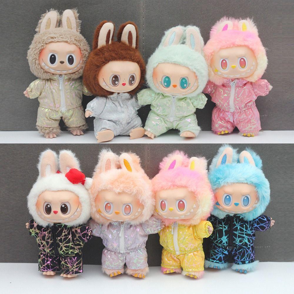 

1 комплект Одяг для ляльки Лабубу ручної роботи, Наряд, 17 см, Одяг для плюшевих ляльок, Аксесуари для бавовняних ляльок рожевий