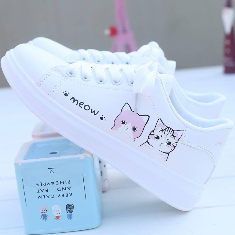 Little white shoes women's 2025 spring and autumn new fashion flat baseplate shoes student breathable women's shoes Internet celebrity single shoes c