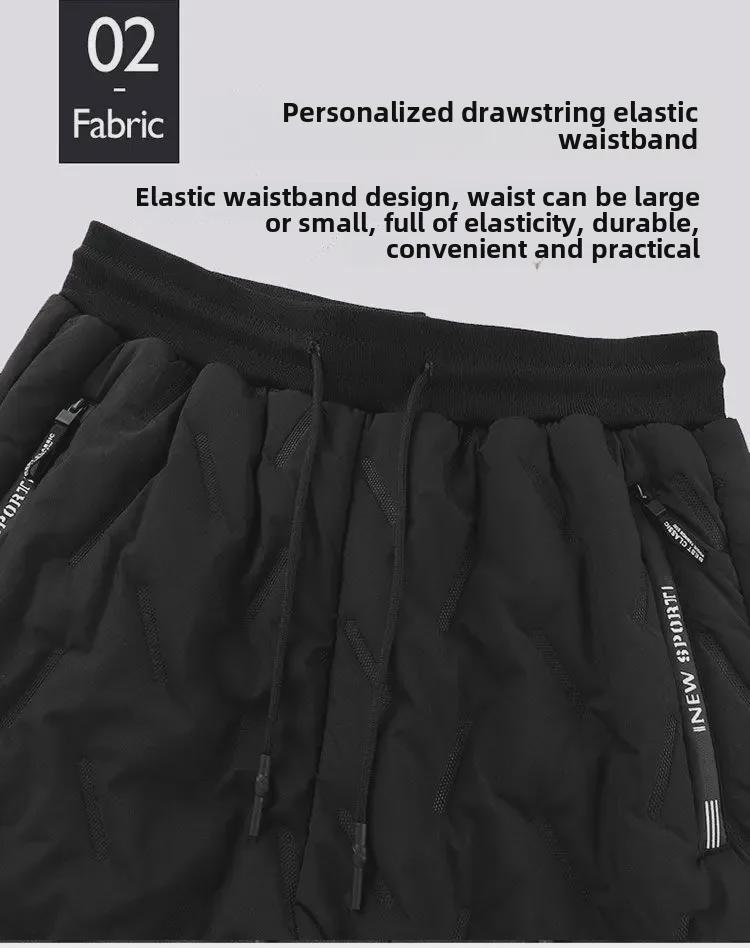 Men's Winter Warm Lambskin Pants: Fashionable, Thickened, Velvet-Lined, All-Match Casual Loose Fit.