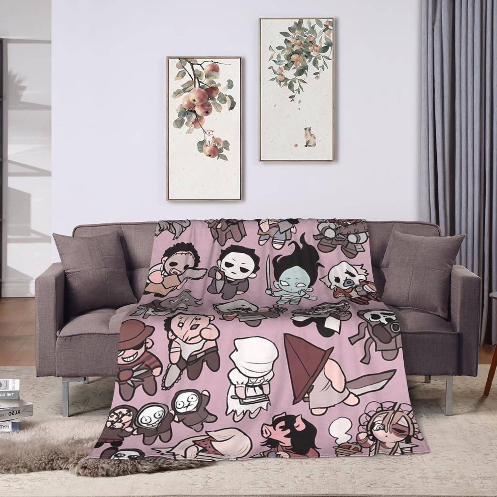 Dead by Daylights Characters Warm Soft Plush Throw Blanket Students Flannel For Graphic Couch Chair Sofa Bed Cover