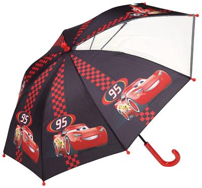 Skater Umbrella 45cm Cars For Ages Elementary School Students With a Transparent Window To Ensure Visibility Opening Prevents Fingers from Getting