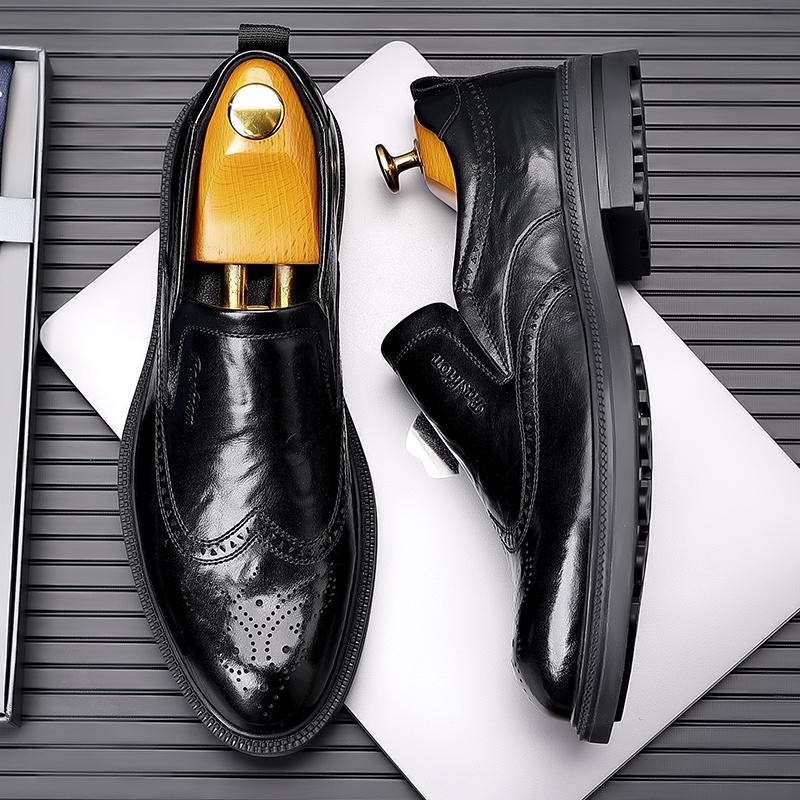 Handmade Mens Fashion Loafers Male Comfortable Walking Shoe Luxury Brand Dress Footwear Men Genuine Leather Mens Slip On Shoes