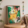 Disney Bambi Thumper Flower Oil Paint by Numbers Painting Kit Handmade Diy Home Decor Gifts Wall Art Canvas Set Relaxing Artistic Craft