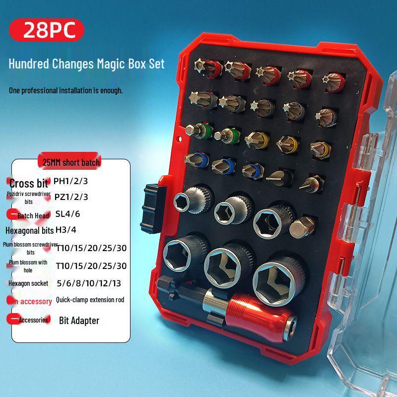 Portable 41-Piece Electric Screwdriver Set with Torx Magnetic Bits