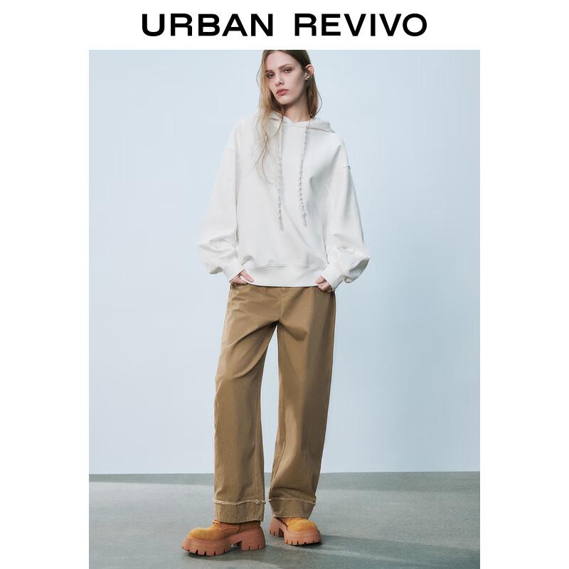 UR 2025 Spring Retro Geometric Embroidered Carrot Pants