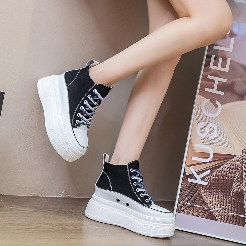 Fashion 2025 New Women's Ankle Boots Fashion Cowboy Knight Boot Punk Gothic Classic Denim Canvas Shoes Short Goth Platform Shoes