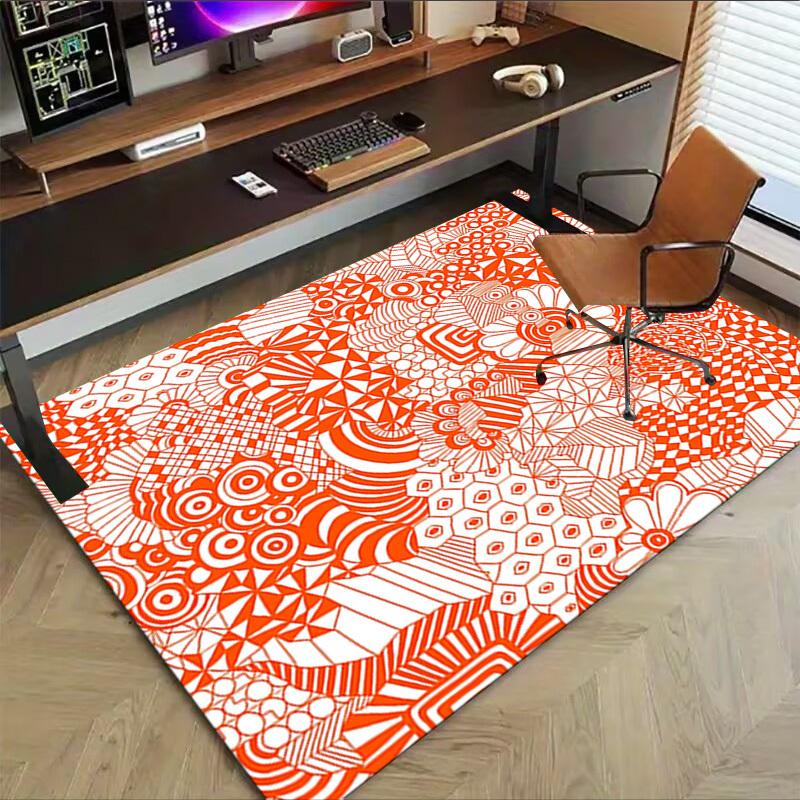 1PC Zentangle, Pattern Extra Large Non Slip Floor carpet, Office, family, Studio Large Area Rug Indoor Rugs, Bold Statement Piece