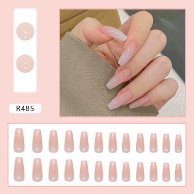 24 Stück Nagelstücke Tragbare Nägel Eis Transparent Falsche Nägel 2ml