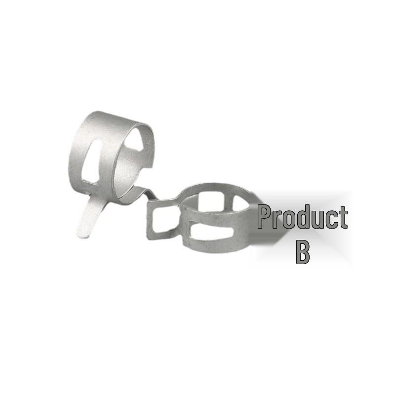 Elastic Hose Clamp, 65 Manganese Steel, Dacromet Gray Q673, Automotive Oil Application.