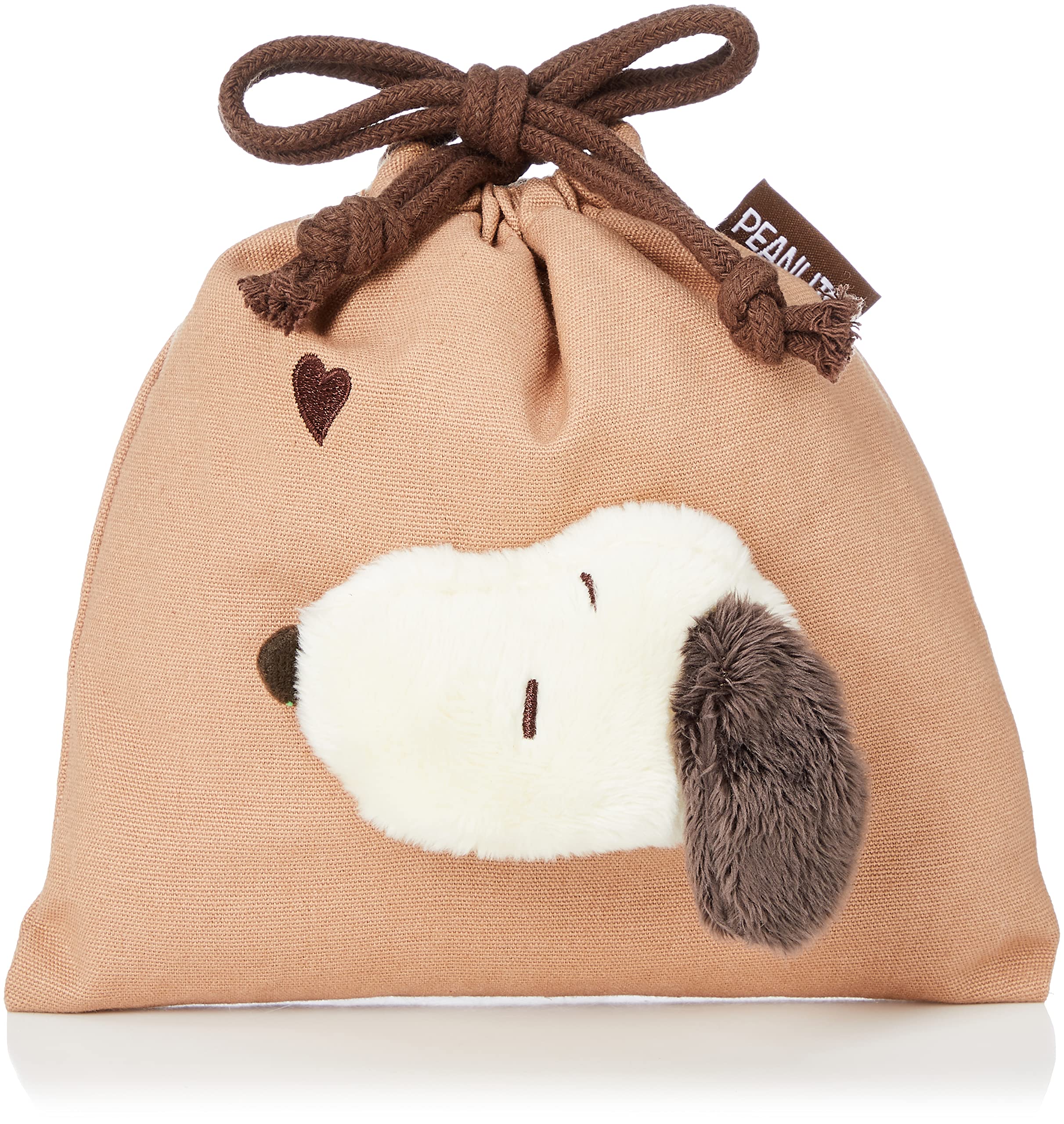 

Nakajima Corporation Snoopy Moco Brown Boa Face Drawstring Bag Mocha 174185-22