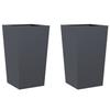 VidaXL Jardinières 2 pcs anthracite 45x45x75 cm acier, jardinière d'extérieur, boîte à fleurs, boîte de jardin, jardinière 851099