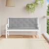 Vidaxl Garden Bench Cushions, 2 Pcs, Grey, Oxford Fabric