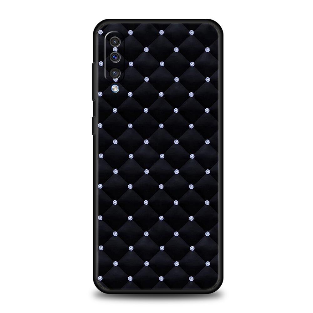 Quilted Texture Sofa Pattern Crown Phone Case For Samsung A56 A36 A26 A34 A17 A16 A06 A14 A12 A54 A72 A22 A52 A50 A40 A32 Cover