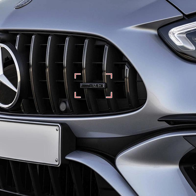 Car Chrome Front Hood Grille AMG Emblem Badge Auto Trinket Styling For Mercedes Benz GLA C E S G Class CLA GLK W211 W212 W213