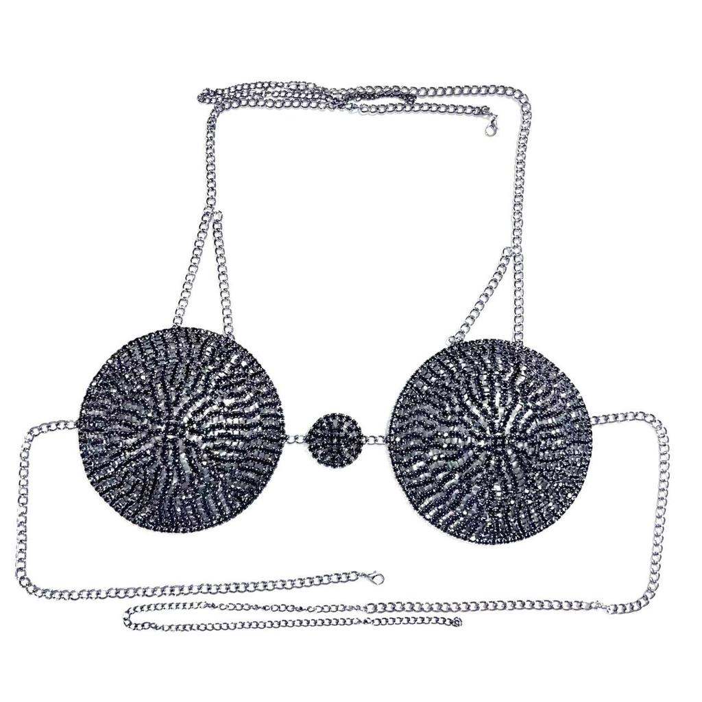 Kamínková vícevrstvá bikiny hrudní řetízka - Luxusní křišťálový tělový doplněk