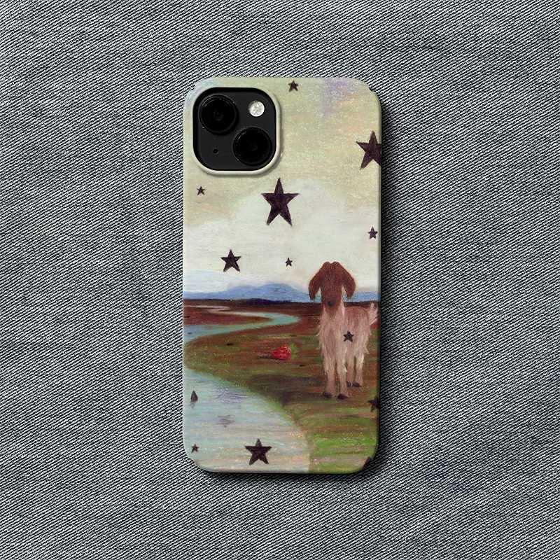 

Whimsical Starry Dreamy Landscape Cute Goat & Star Print Phone Case for iPhone 17 16 15 14 11 12 13 Pro Max Air Plus Back Cover iPhone 12 Pro