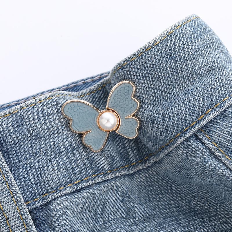 Butterfly Adjustable Waist Buckle Button for Jeans - Seamless, Nail-Free, Detachable
