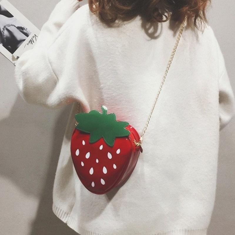 Summer Light Luxury Strawberry Crossbody Bag, Cute Shoulder Bag, Vertical Mobile Phone Bag, Versatile For Women.